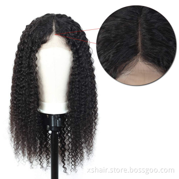 Factory Raw Preplucked Lace Bleached Knot Ponytail Blonde Pixie Cut Curl 200% Kinky Human Hair Wig